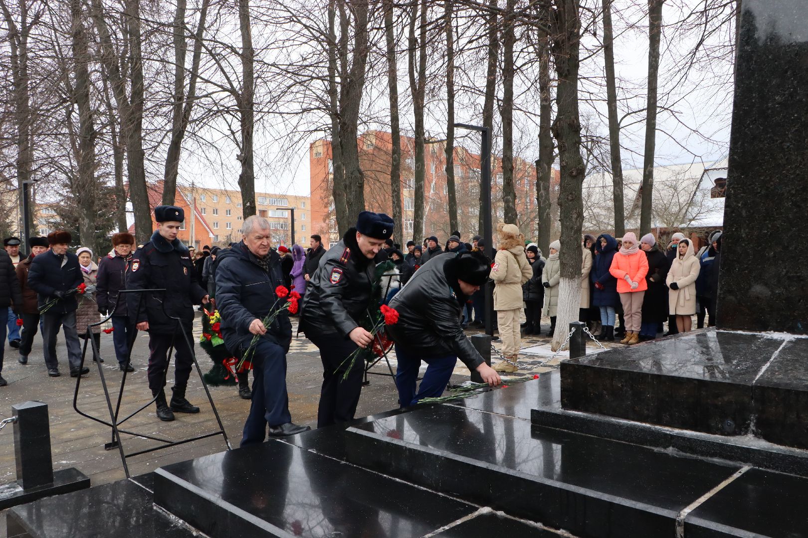 Серебряные Пруды, День Защитника Отечества, Братская Могила, возложение,