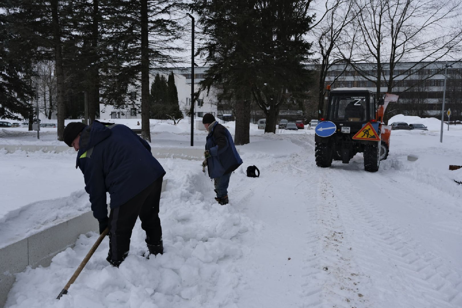 пущино, благоустойство, снег, уборка,