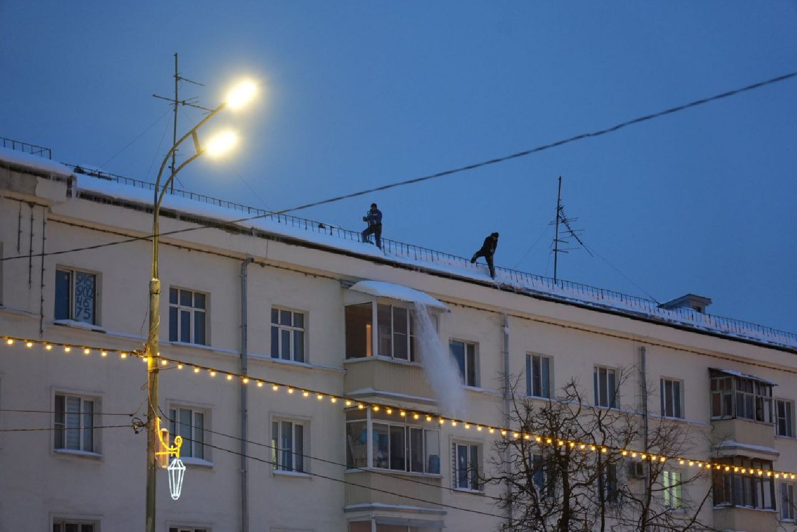 Сергиев Посад, ЖКХ, Снег и наледь на крышах, Коммунальные службы, Погода,