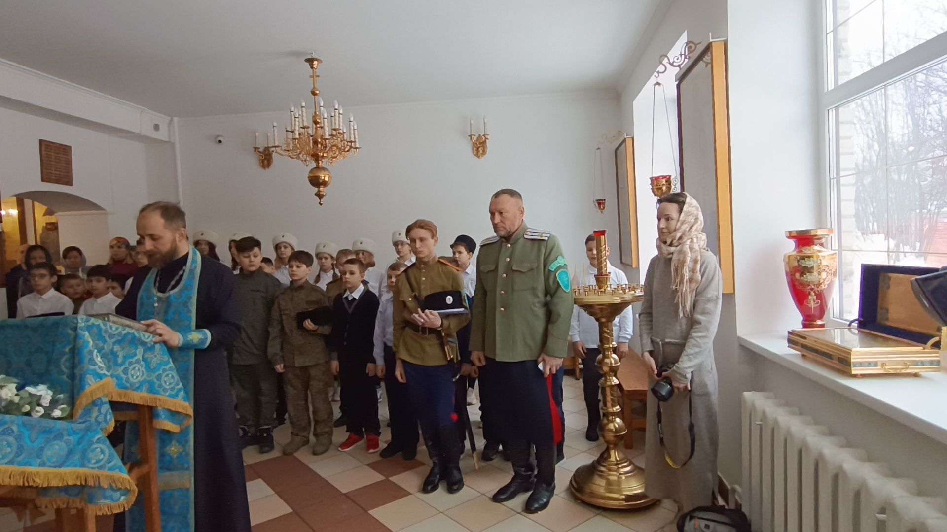 кадеты, казаки, храм,