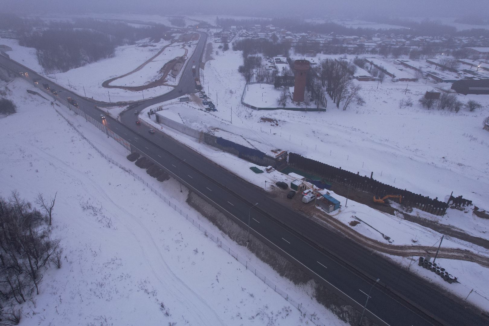 видео с коптера, дорога, вяземы,