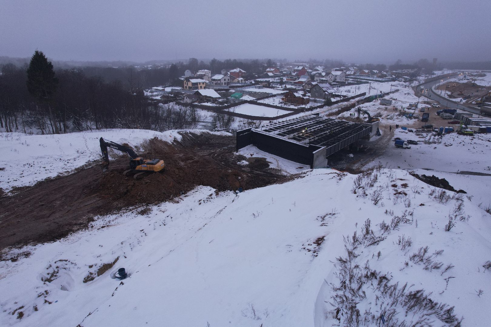 видео с коптера, дорога, вяземы,
