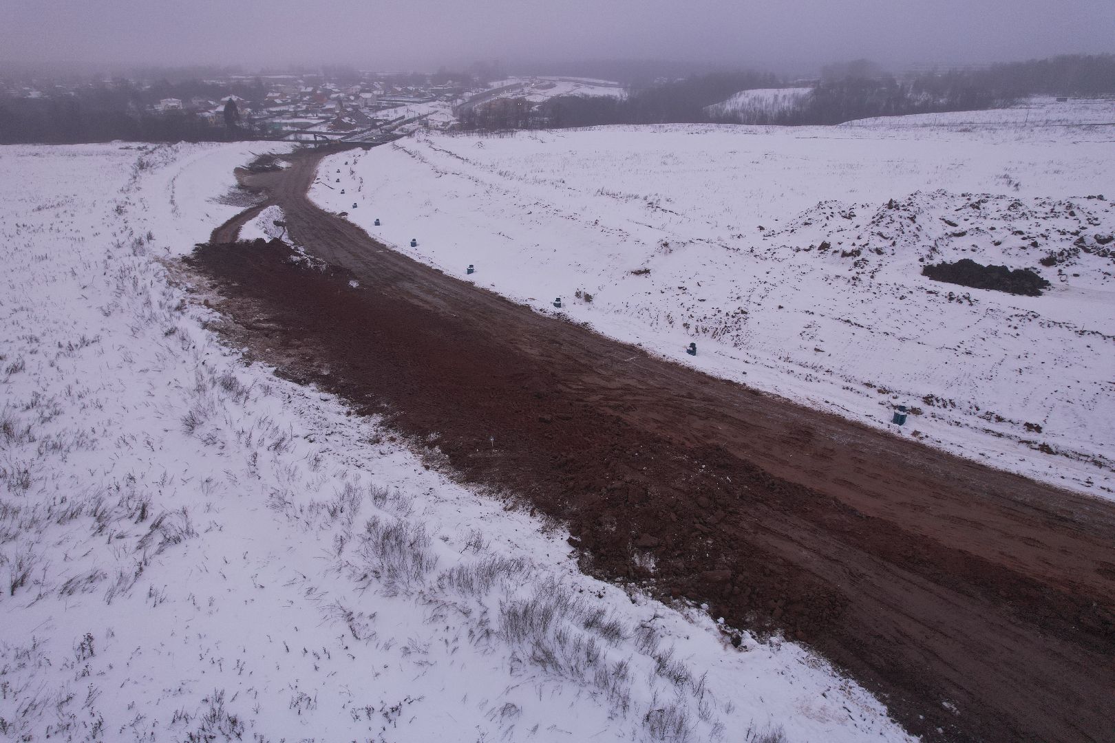 видео с коптера, дорога, вяземы,