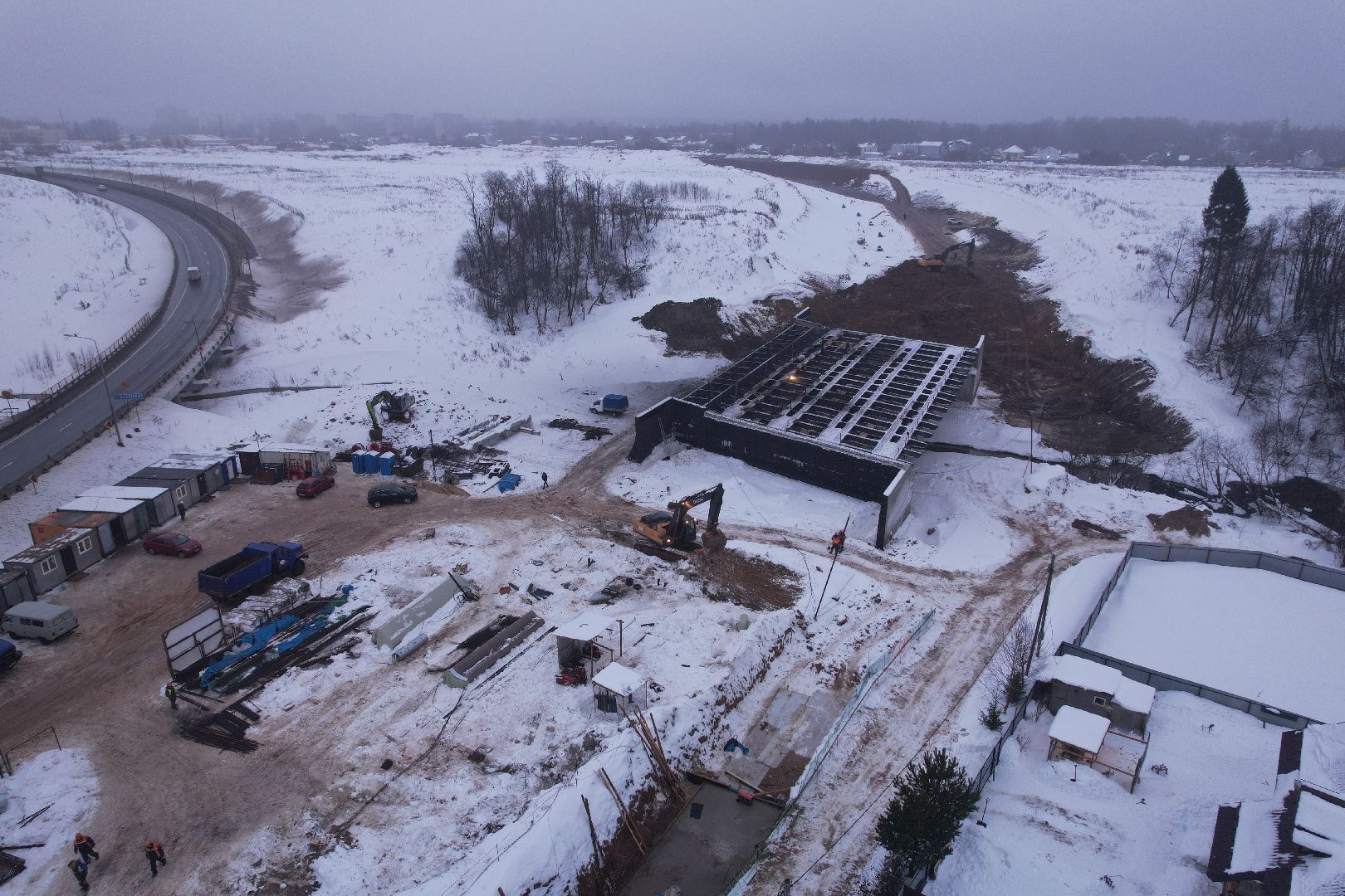 видео с коптера, дорога, вяземы,