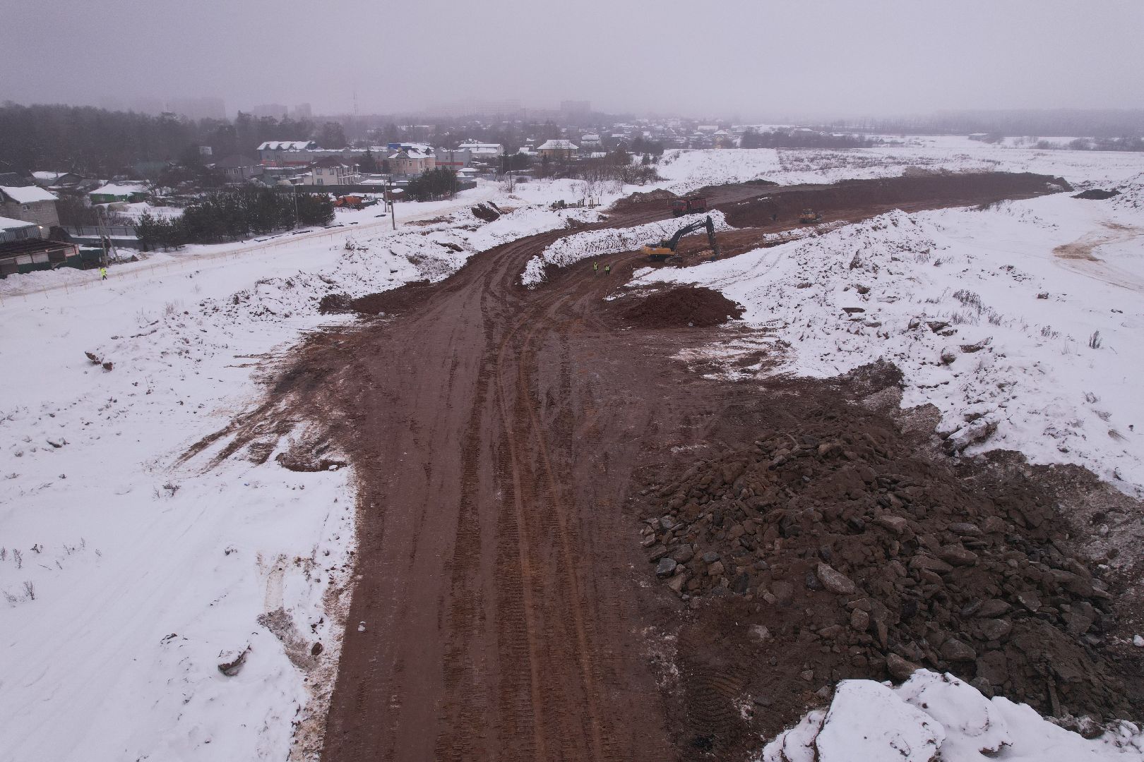 видео с коптера, дорога, вяземы,