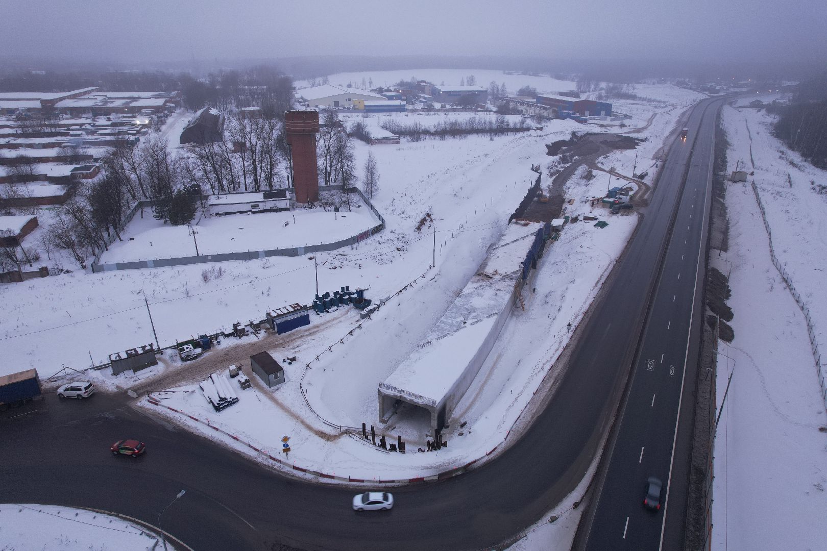 видео с коптера, дорога, вяземы,
