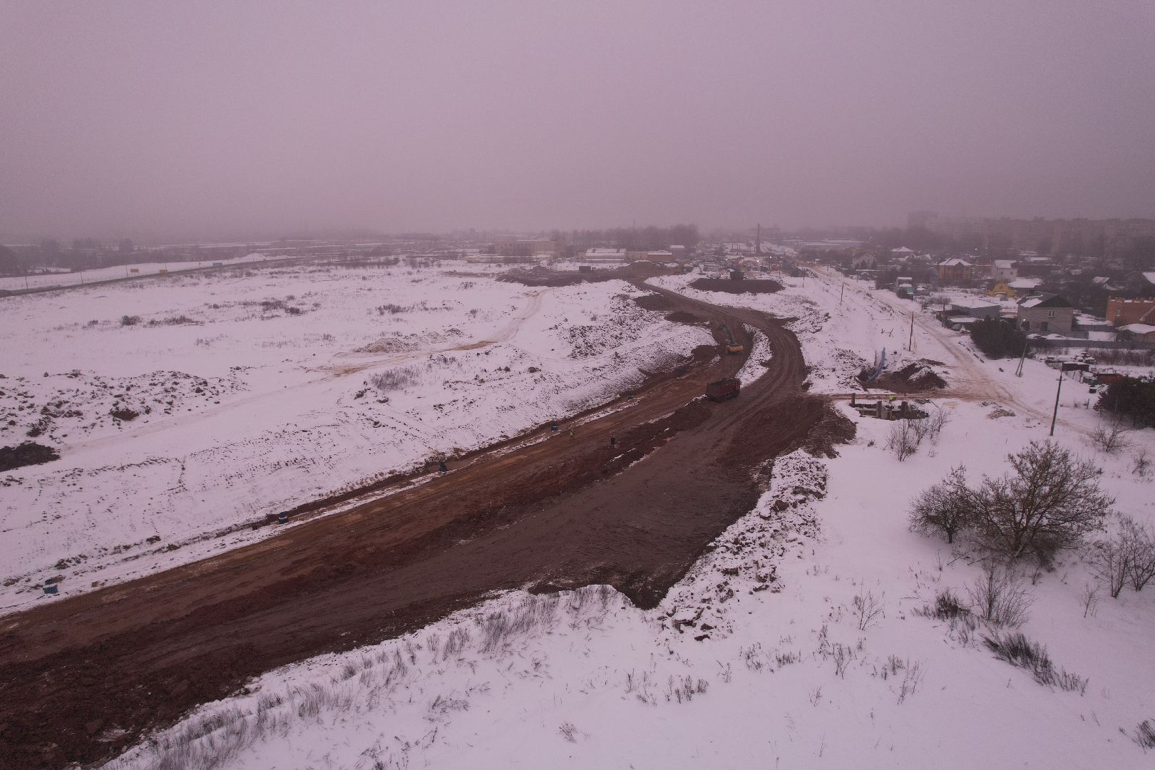 видео с коптера, дорога, вяземы,