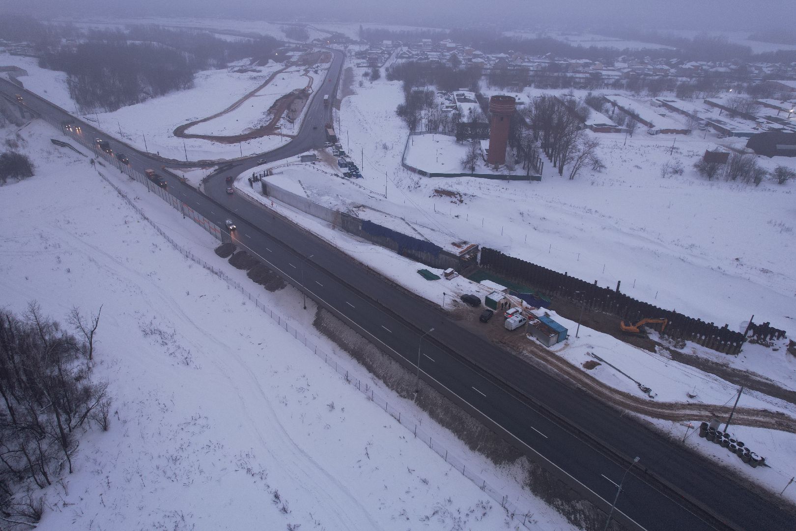 видео с коптера, дорога, вяземы,