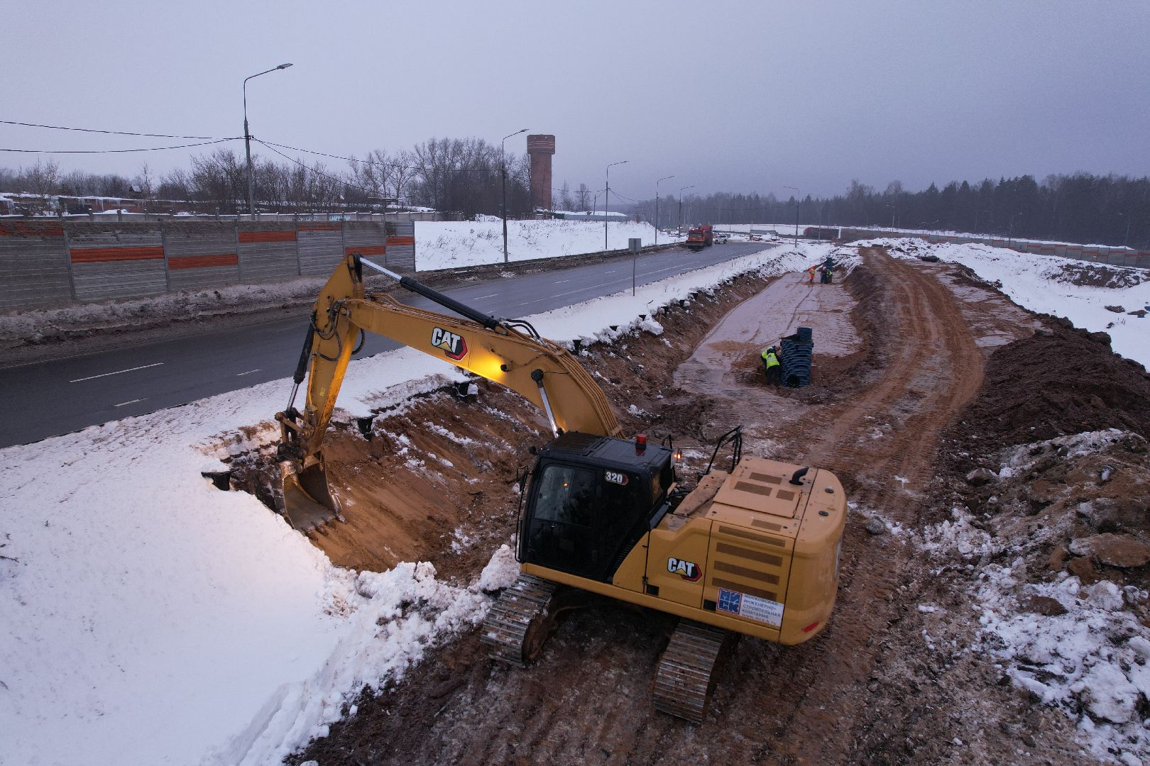 видео с коптера, дорога, вяземы,