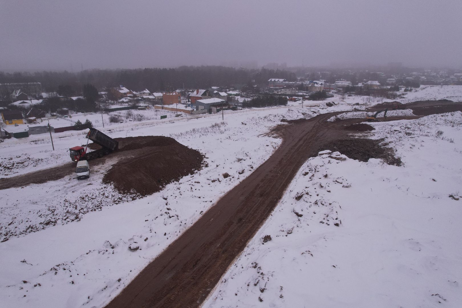 видео с коптера, дорога, вяземы,