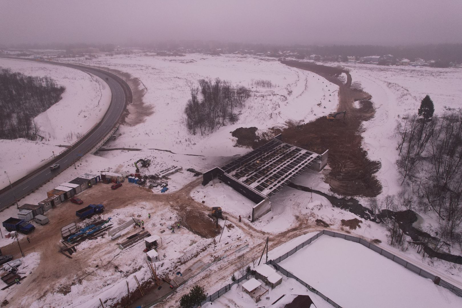 видео с коптера, дорога, вяземы,