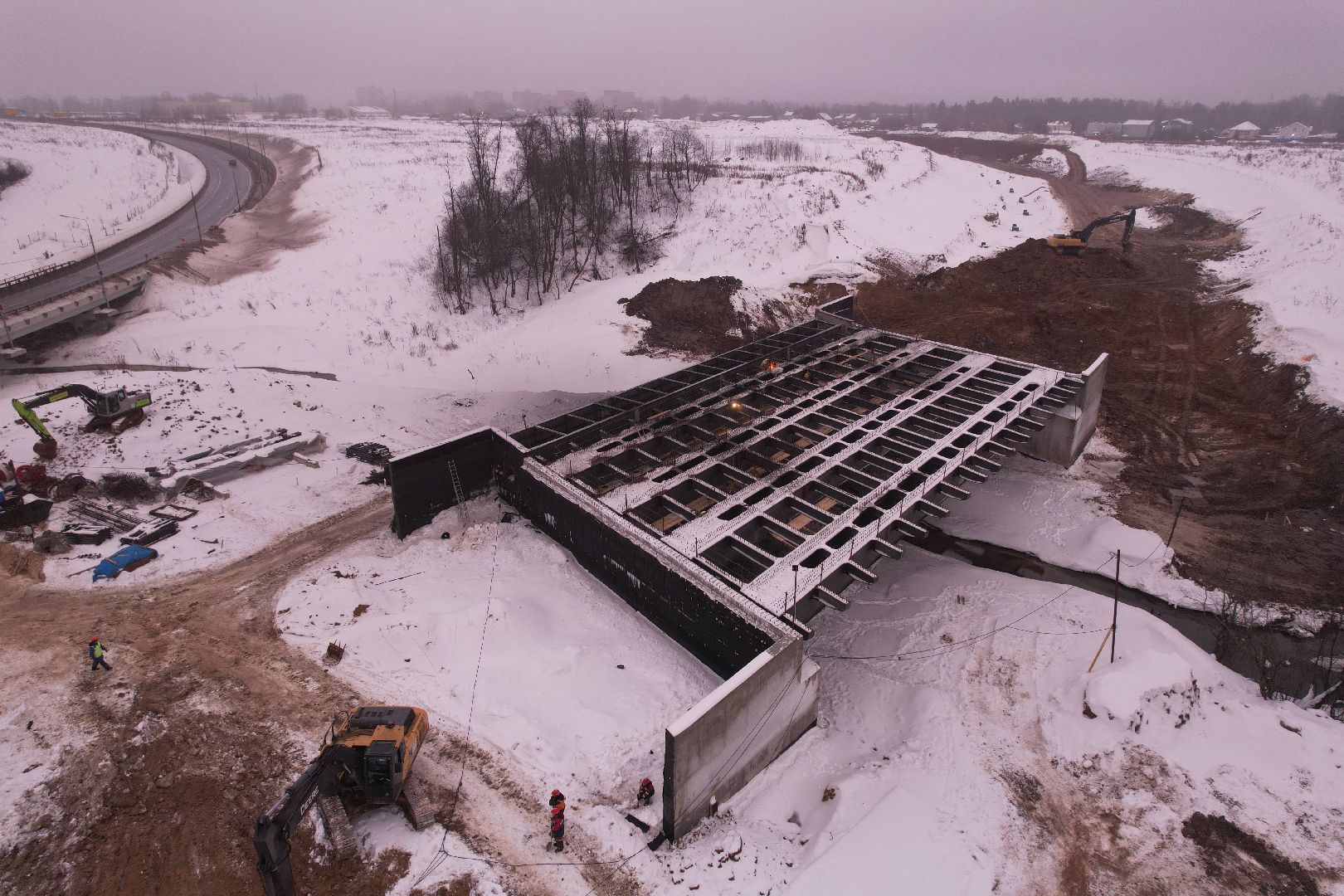 видео с коптера, дорога, вяземы,