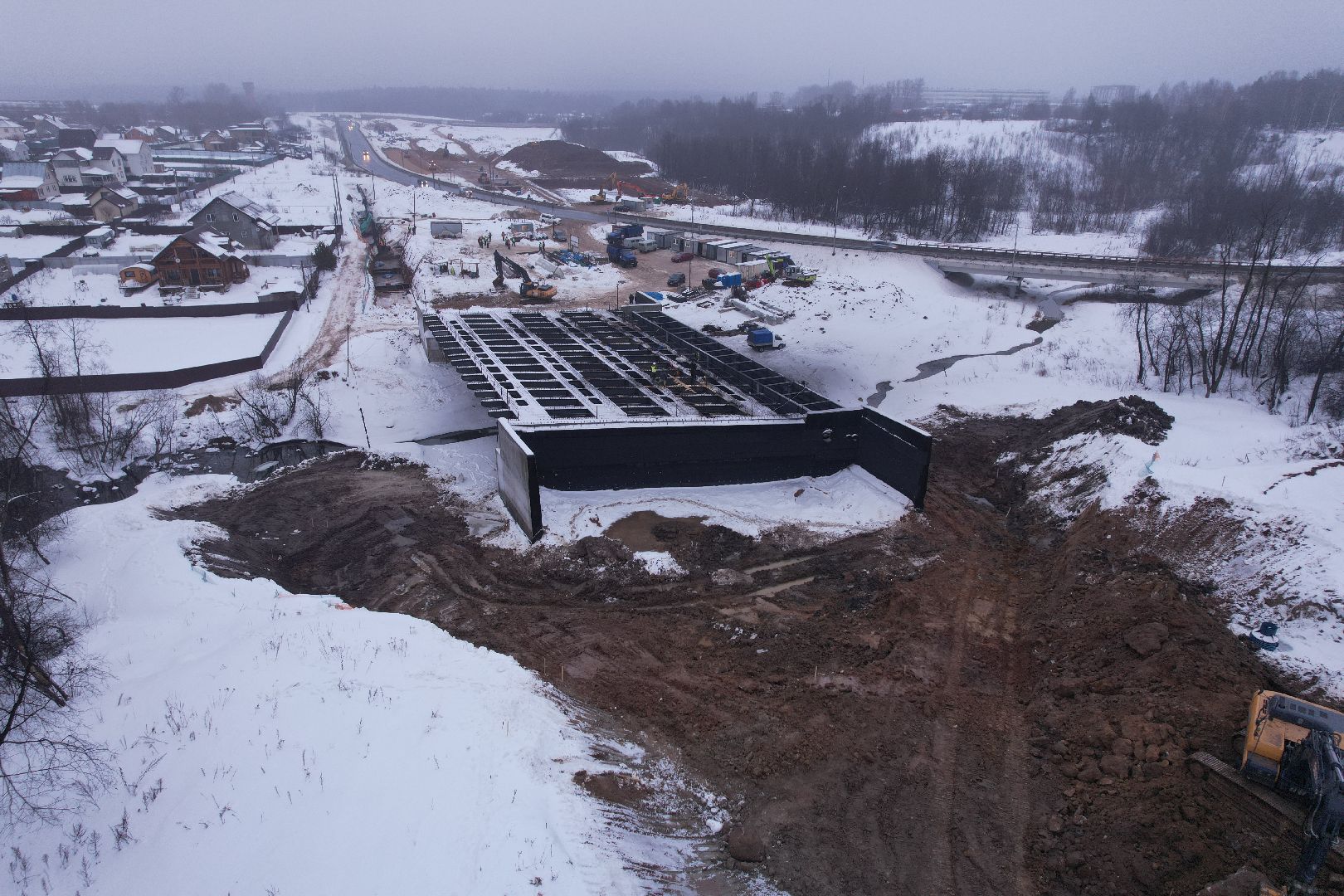 видео с коптера, дорога, вяземы,