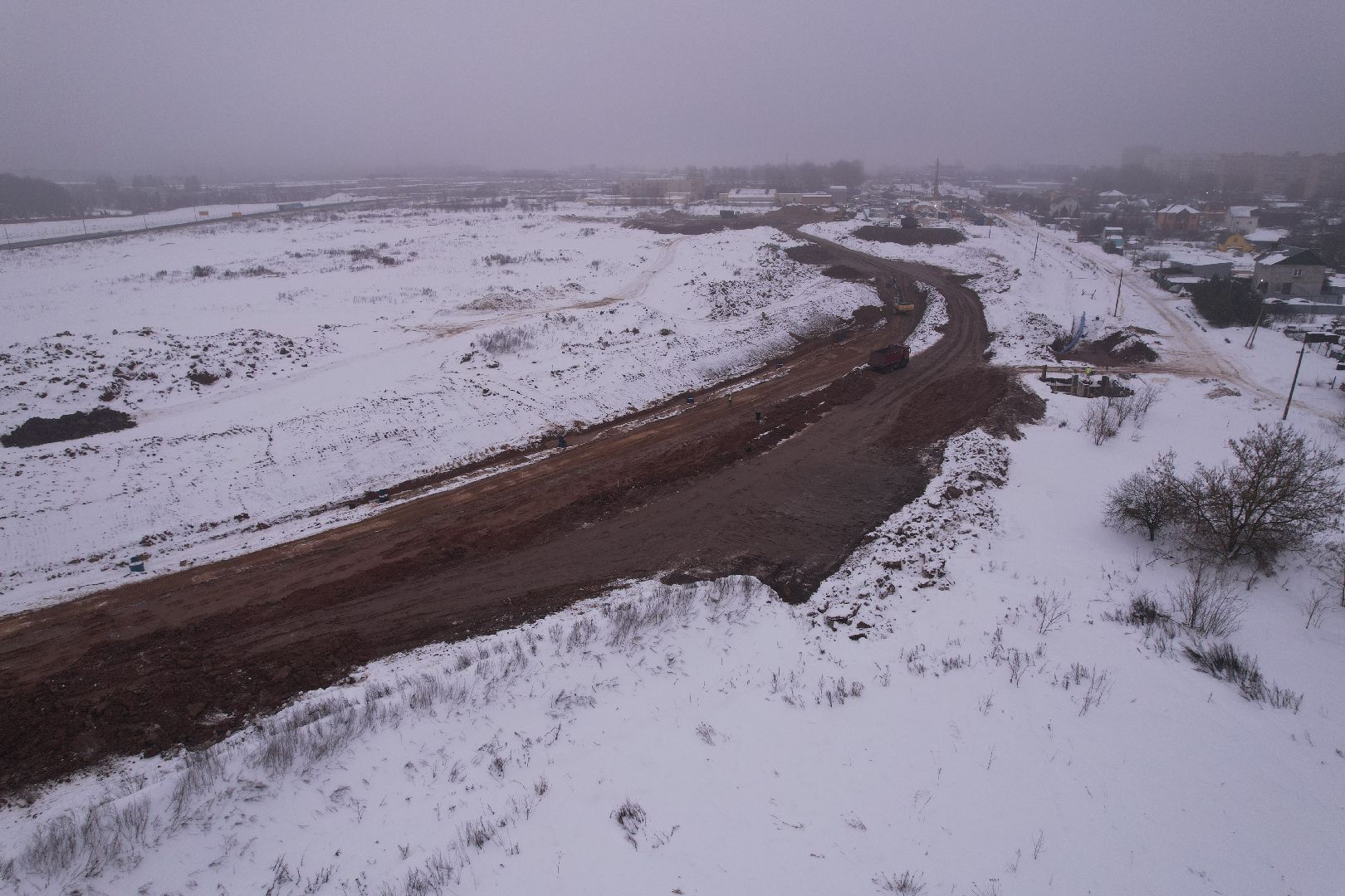 видео с коптера, дорога, вяземы,