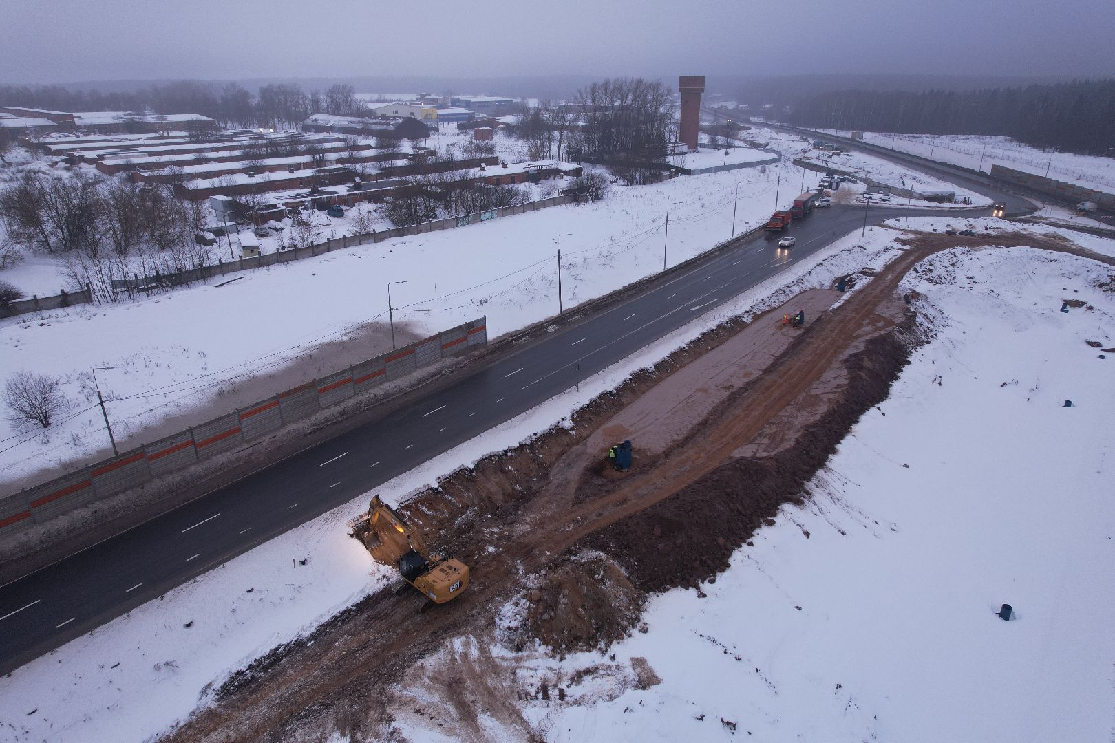 видео с коптера, дорога, вяземы,