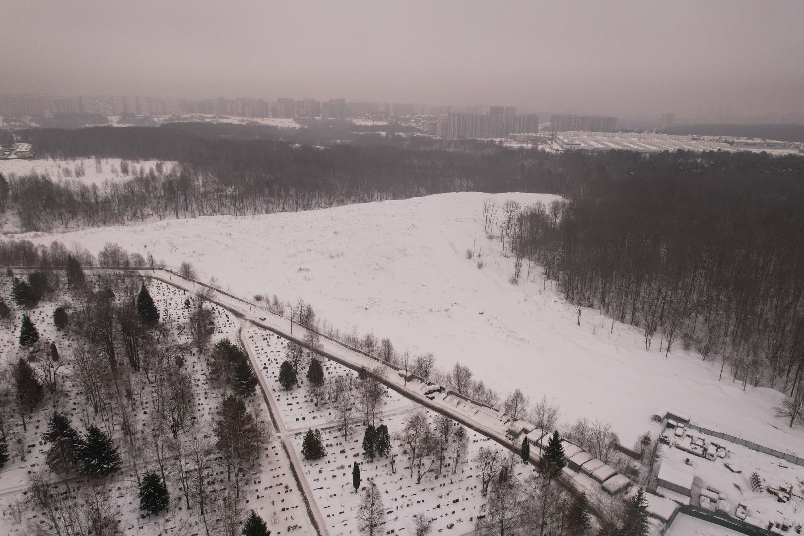 видео с коптера, дорога, путилково,
