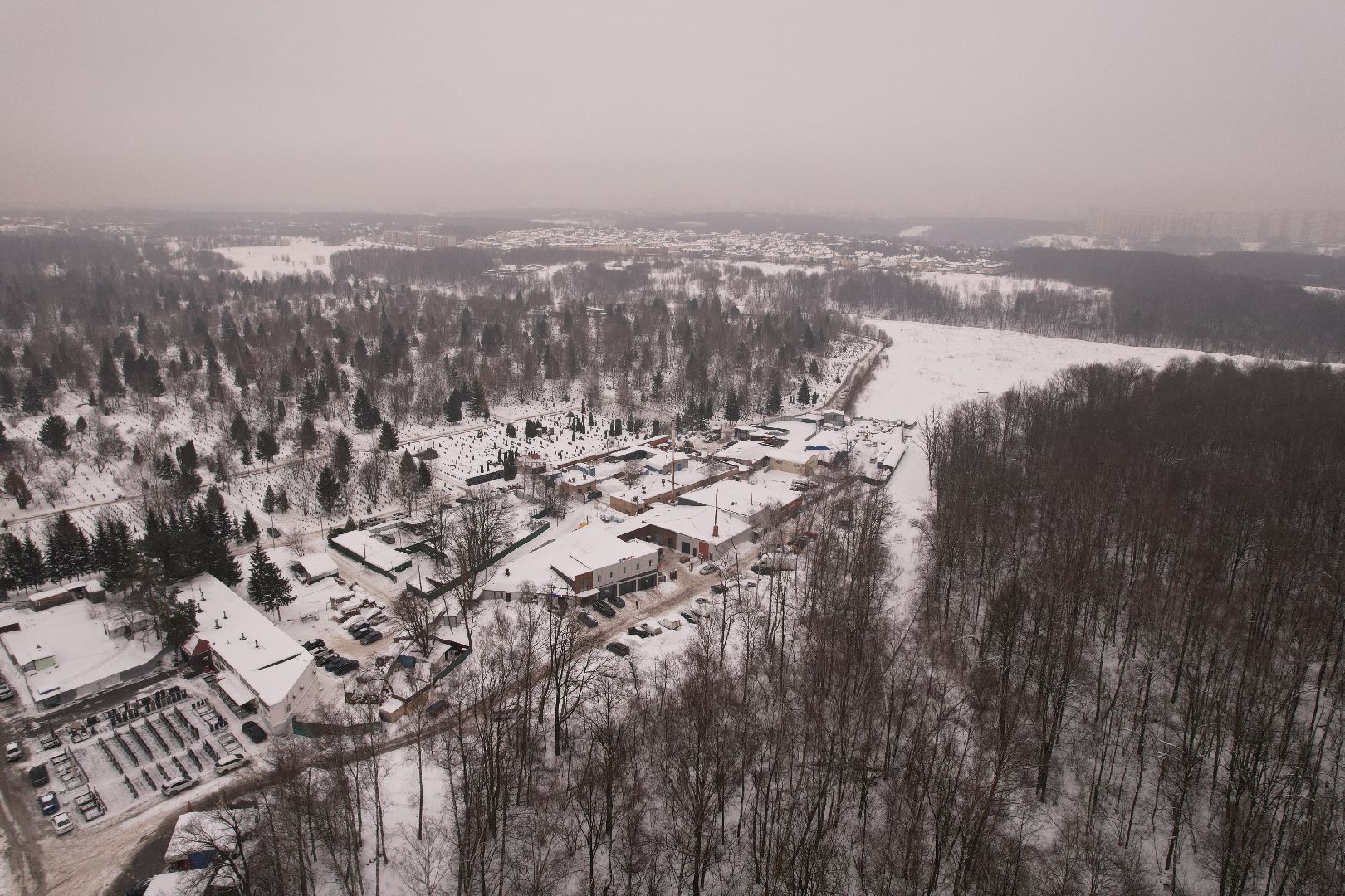 видео с коптера, дорога, путилково,