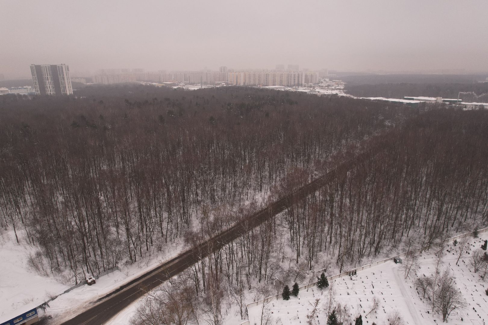 видео с коптера, дорога, путилково,