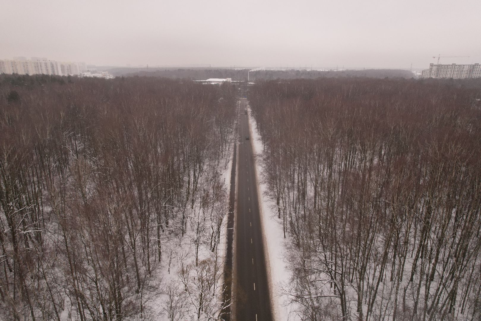 видео с коптера, дорога, путилково,