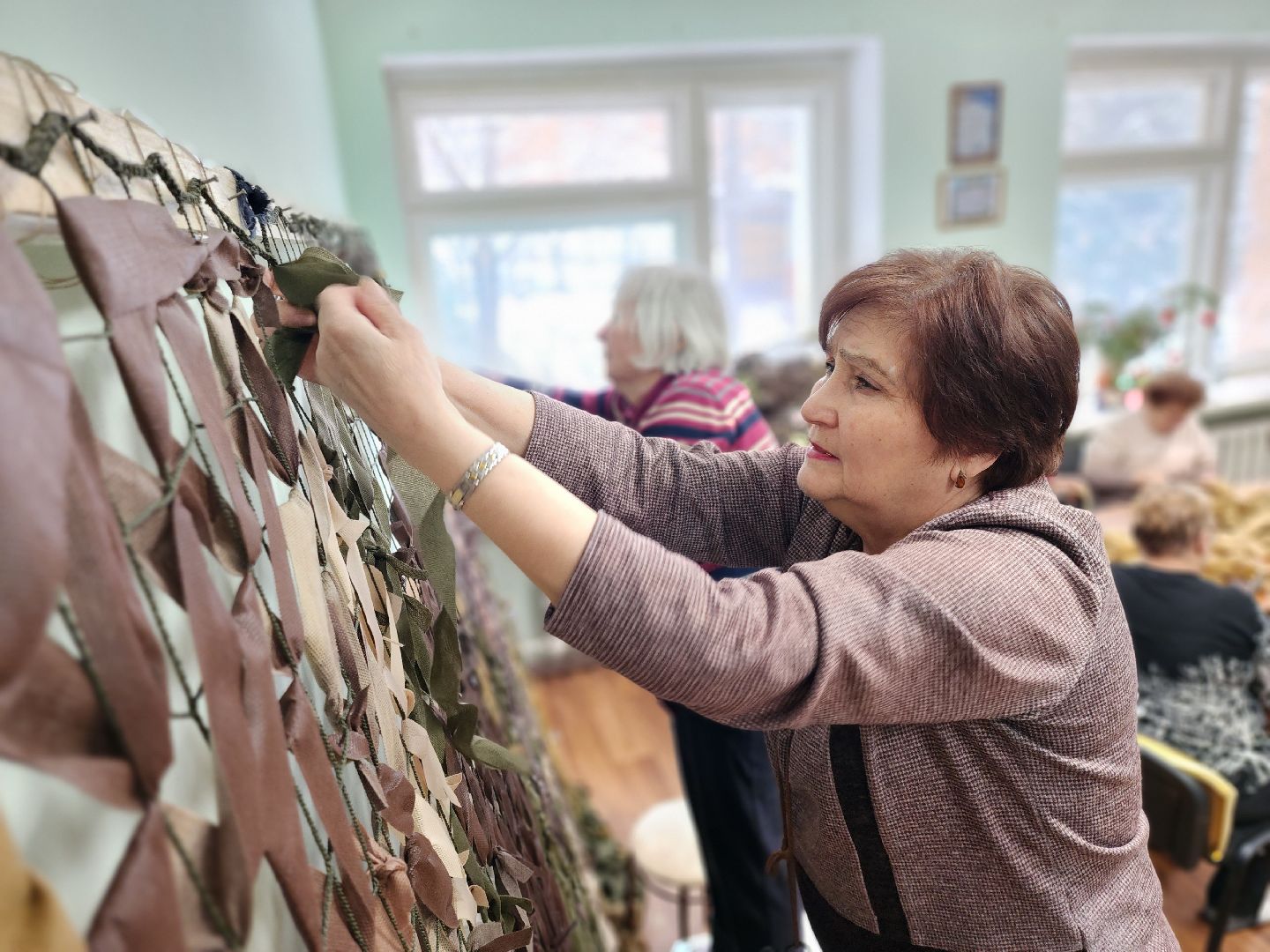 маскировочная сеть, сво, спецоперация, активное долголетие, руза, рузский городской округ, московская область,