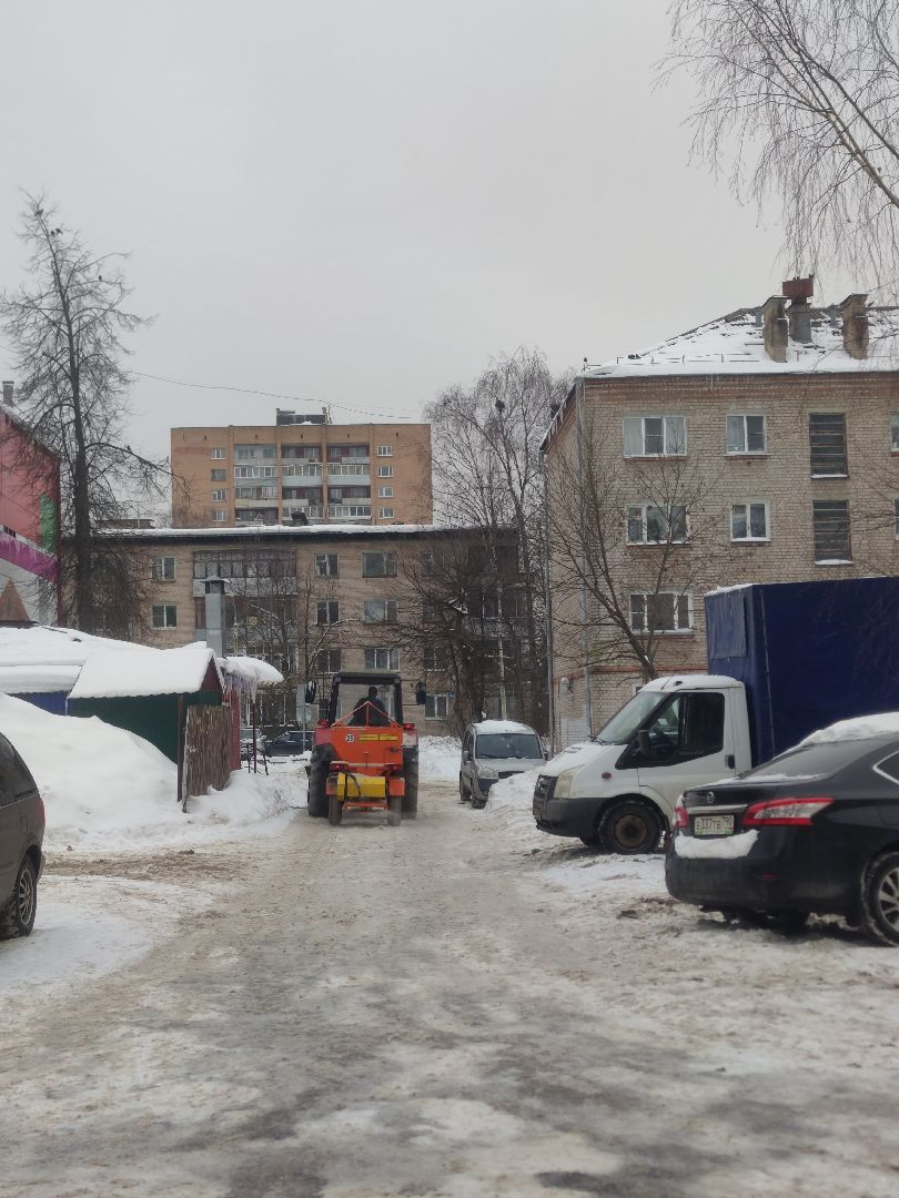 ЖКХ, реагенты, уборка города, уборка снега, дворы, коммунальщики, Дубна,