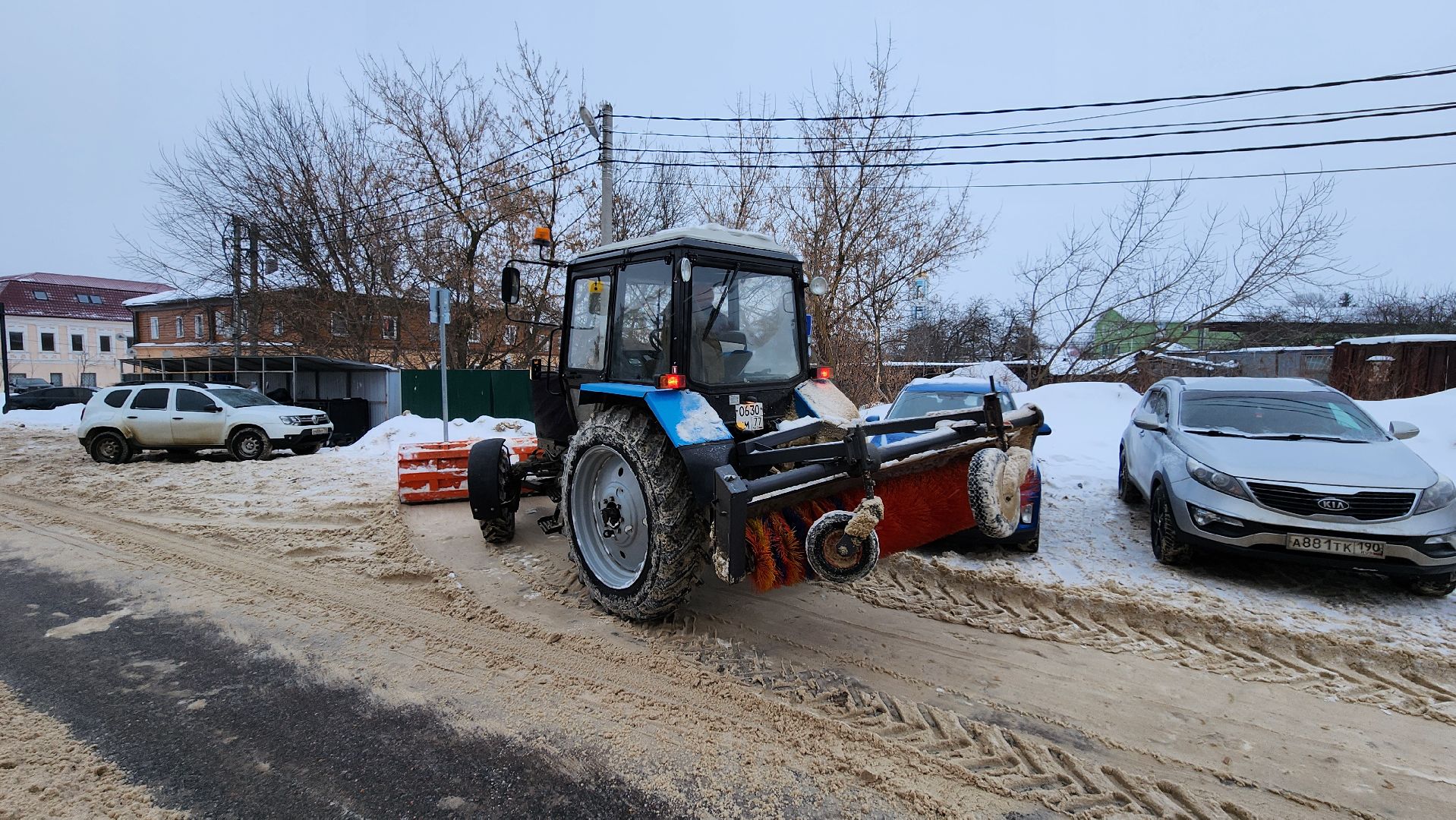 кашира, жкх, уборка снега, трактор, контейнерная площадка, мбу благоустройство,