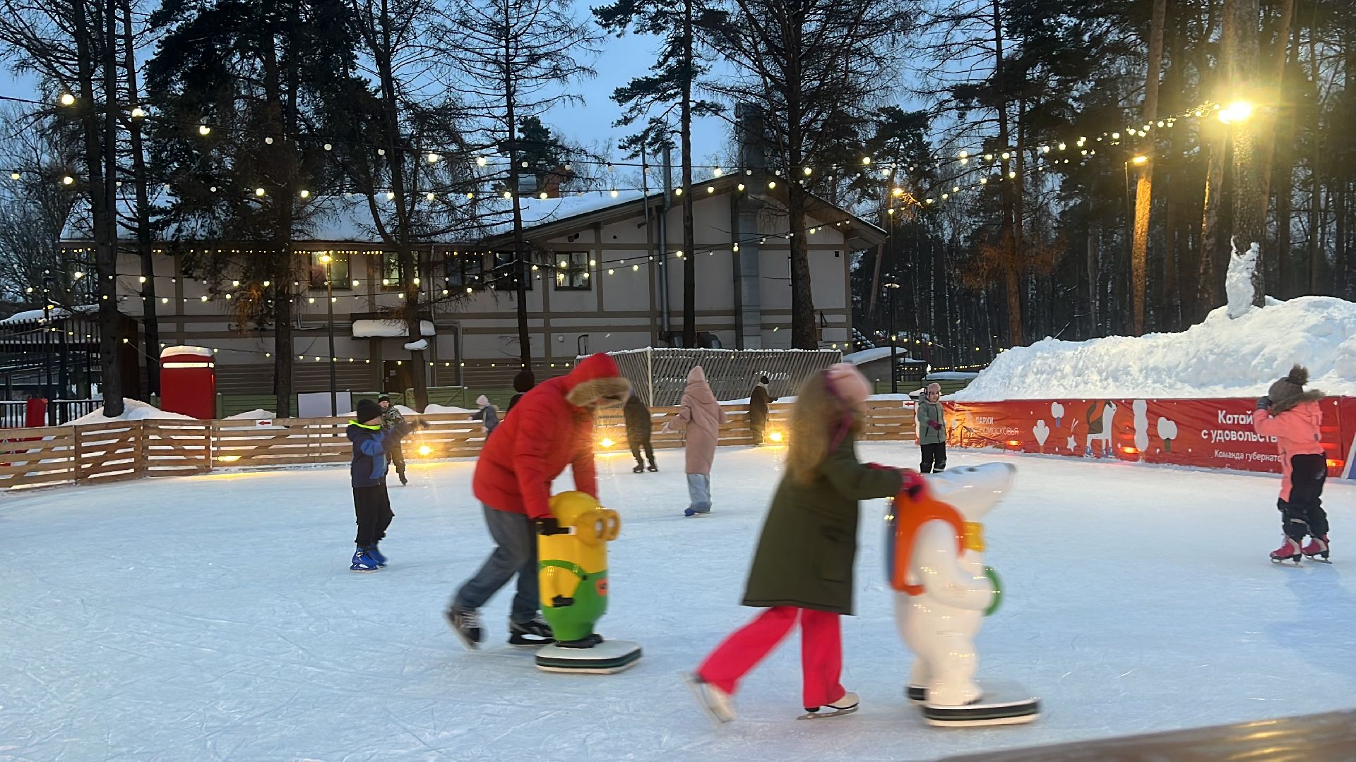 парк пехорка, парки балашихи, каток в парке, коньки,