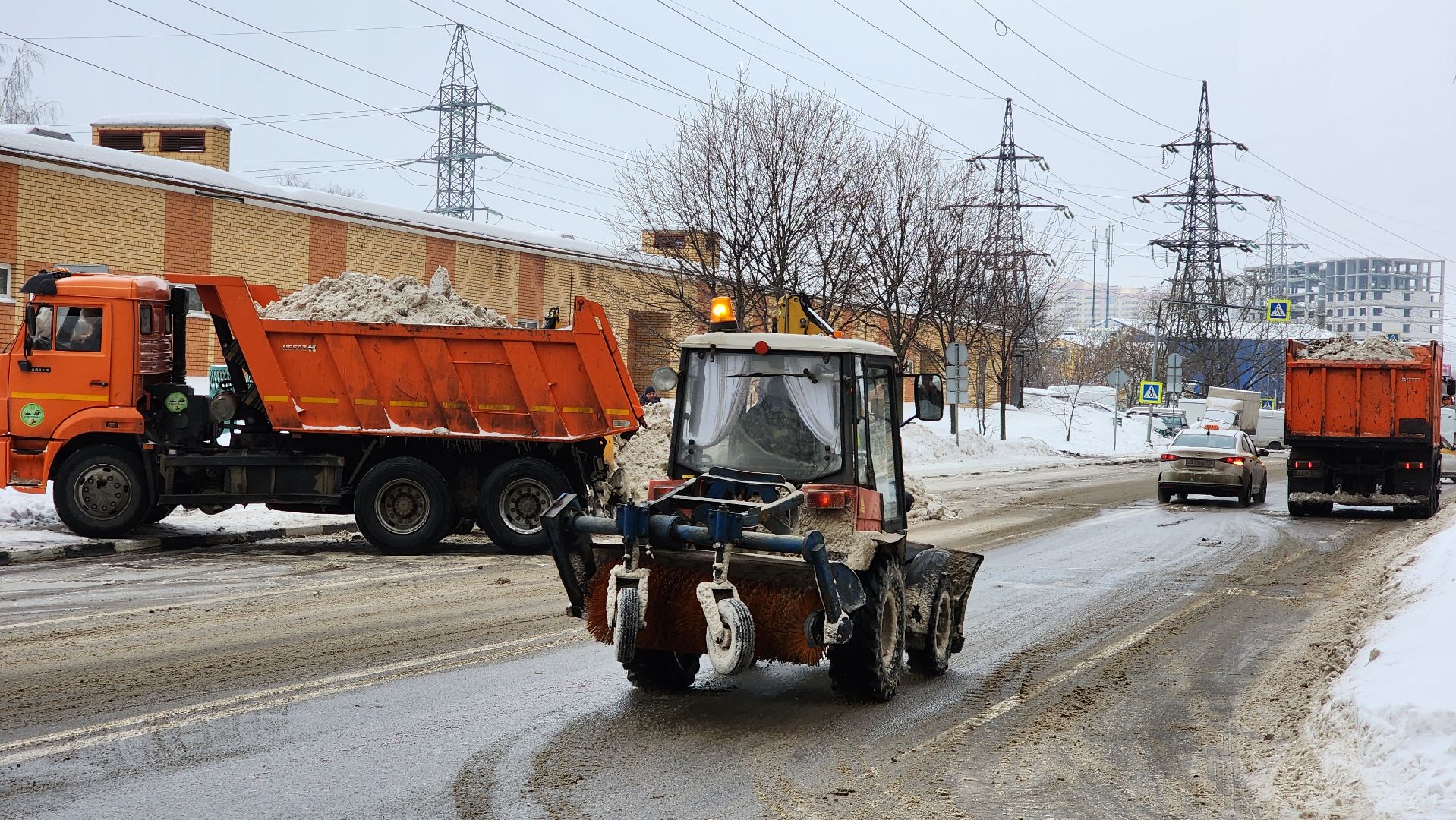 уборка снега, уборка дорог,
