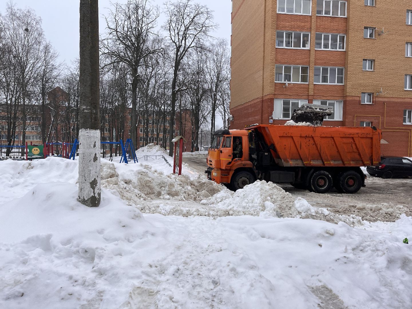 снег, шаховская, очистка снега, очистка_дворов,