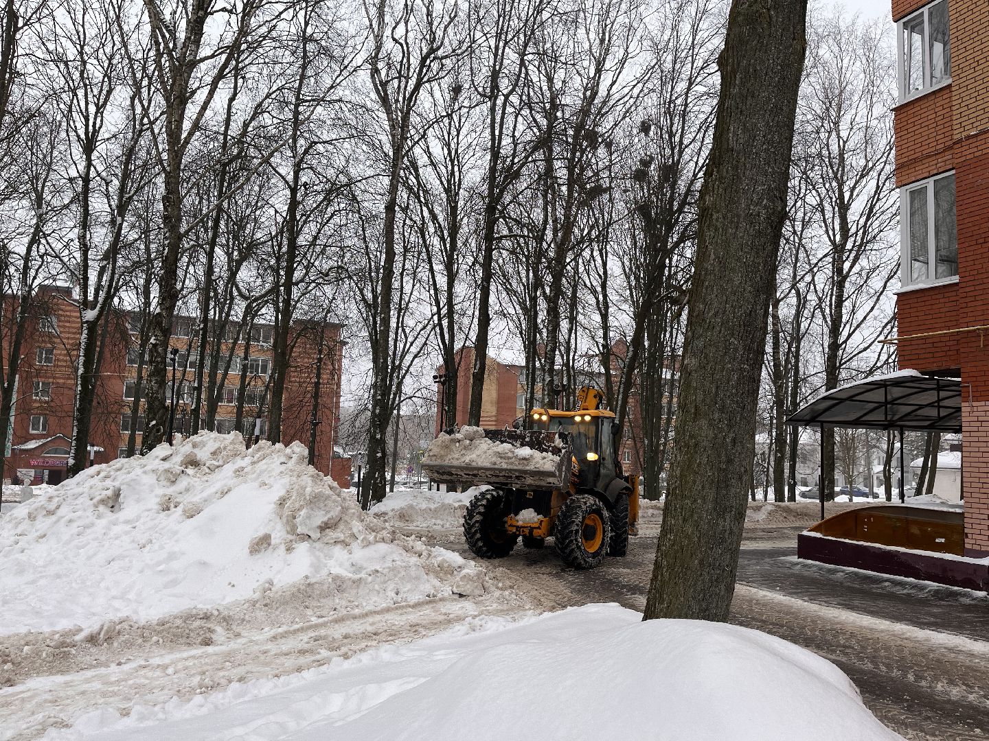 снег, шаховская, очистка снега, очистка_дворов,