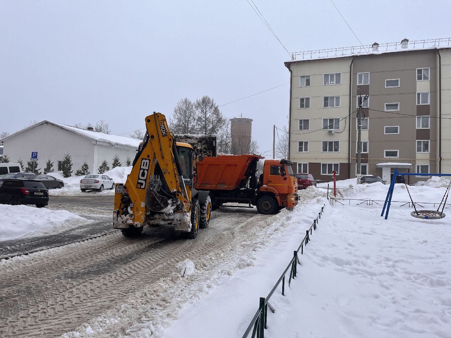 снег, шаховская, очистка снега, очистка_дворов,