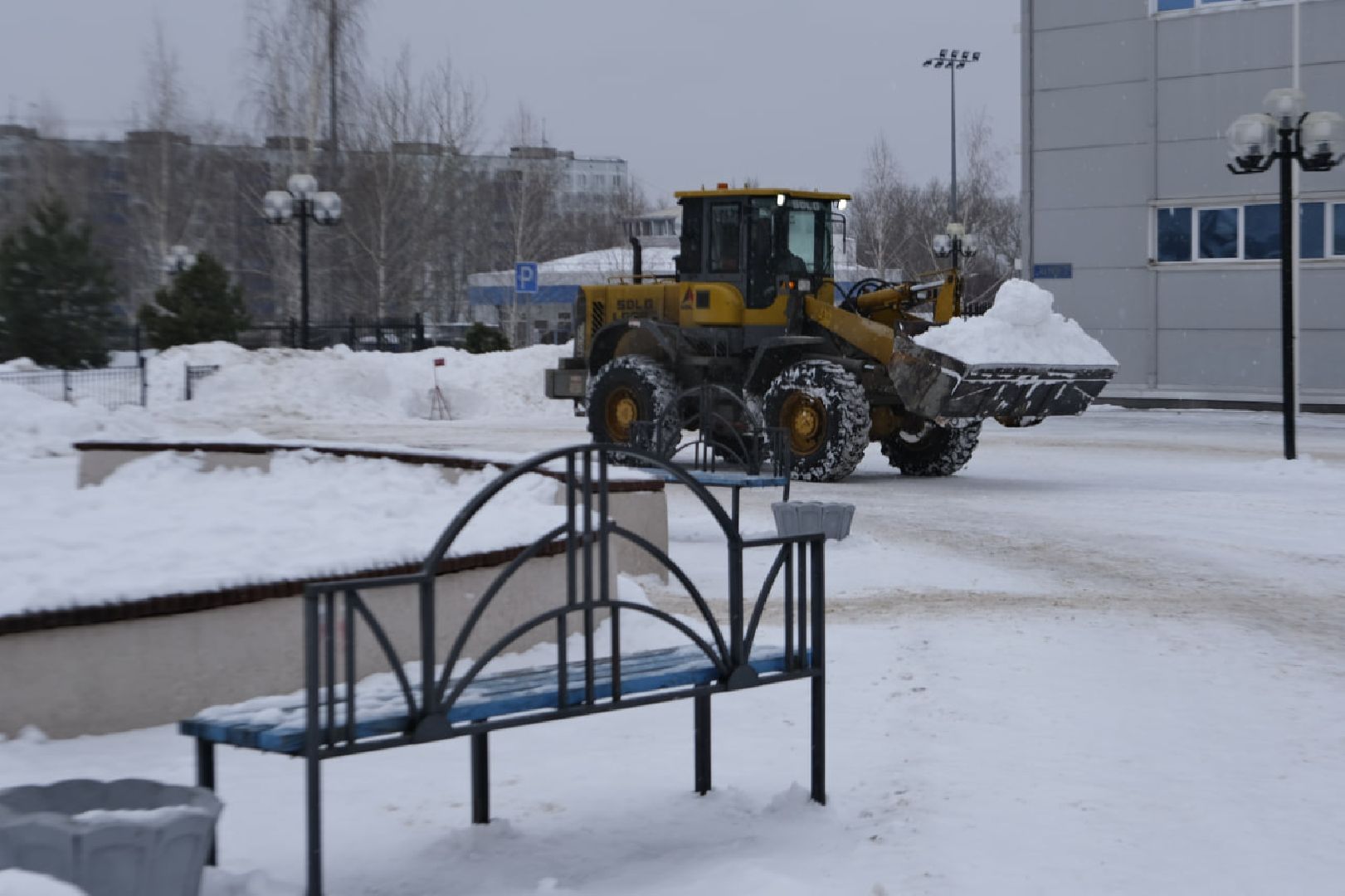 пущино, уборка снега,