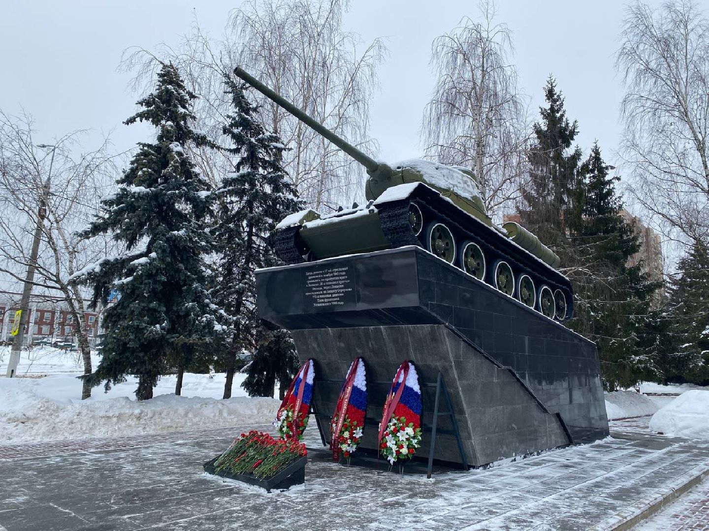 чехов, день защитника отечества, возложение цветов, ветераны, памятник,