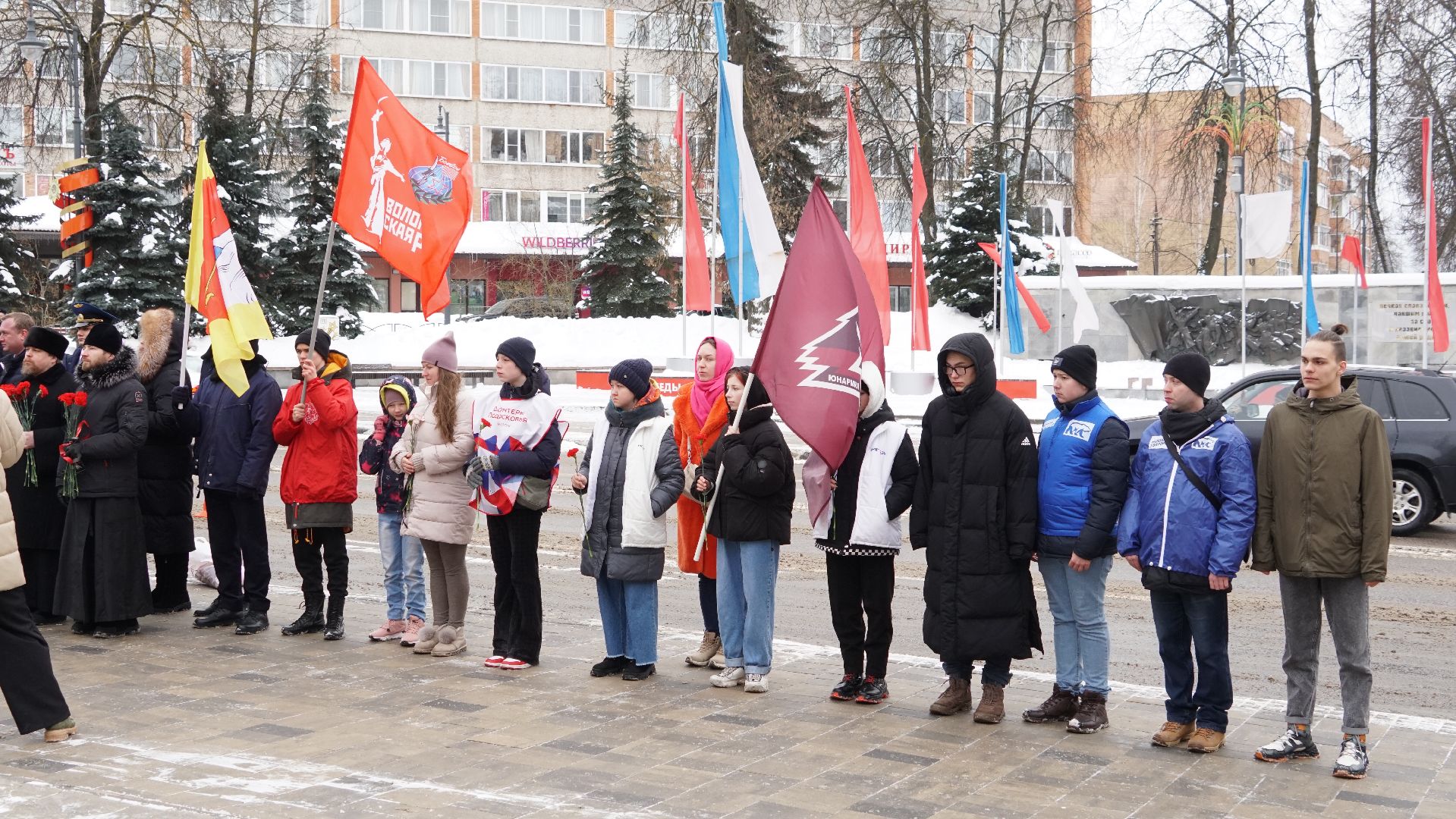 Егорьевск, Митинг, день защитника отечества, памятник, вечный огонь, солдат,