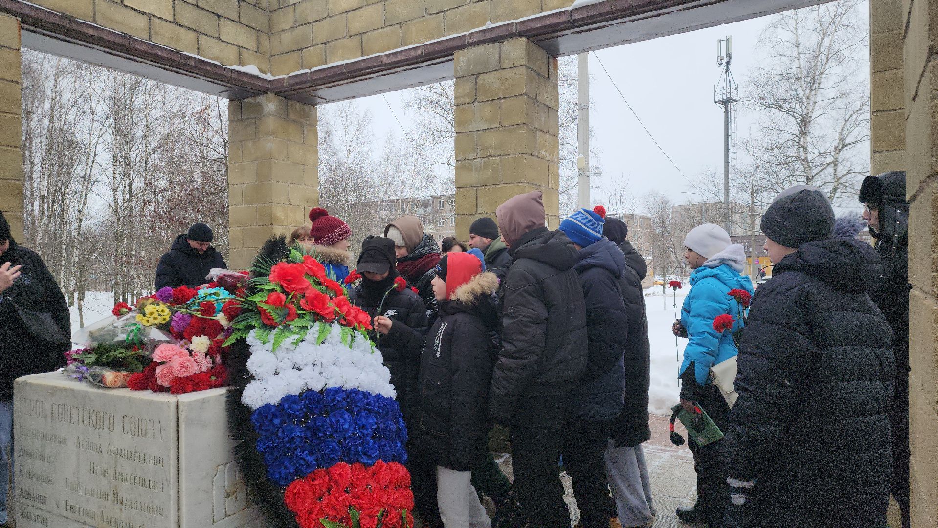 Павловский Посад, Городской округ Павловский Посад, Митинг, Праздник, 23 февраля, Цветы,