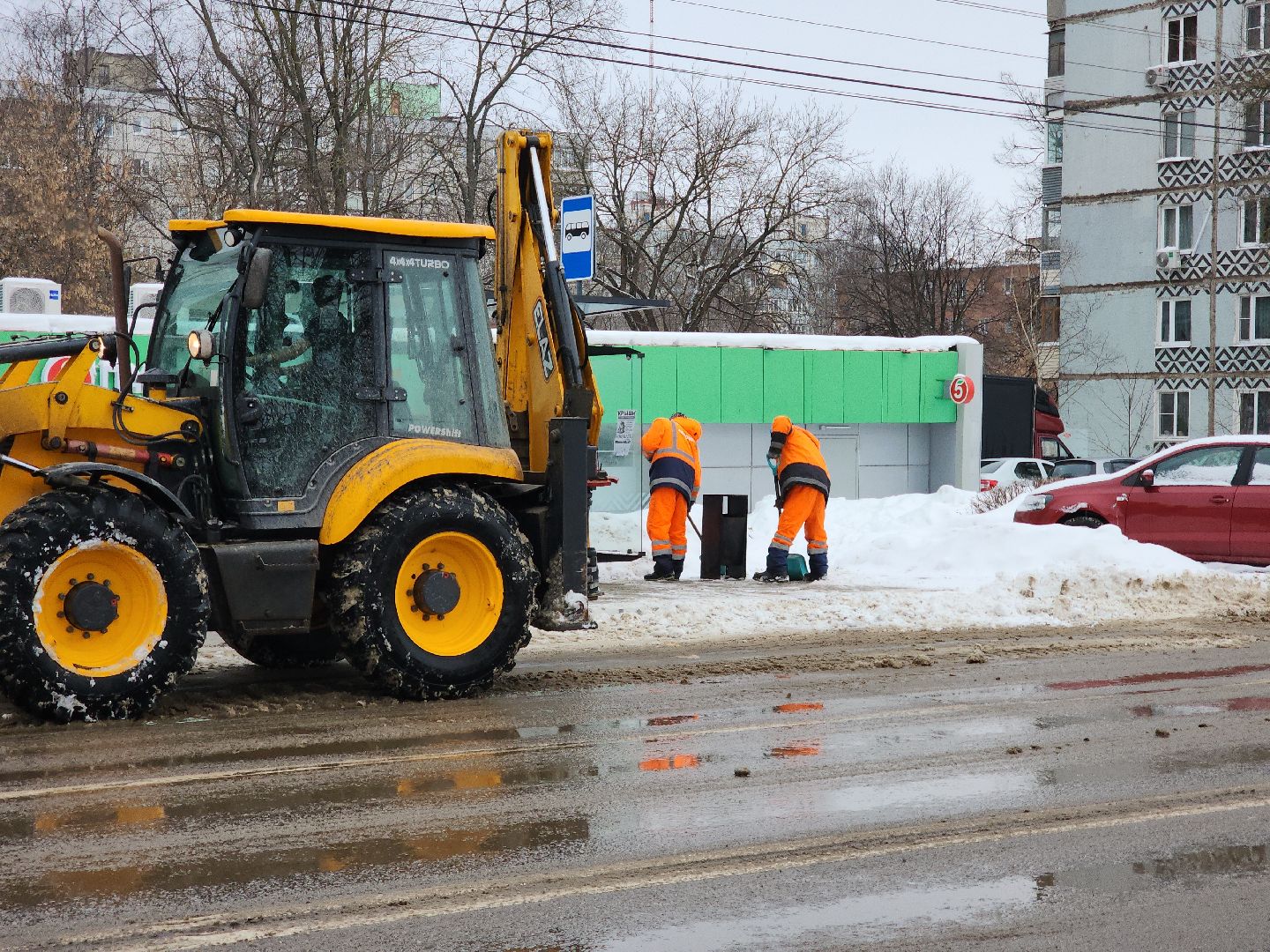 коломна, благоустройство, дороги, остановки, снег и наледь,