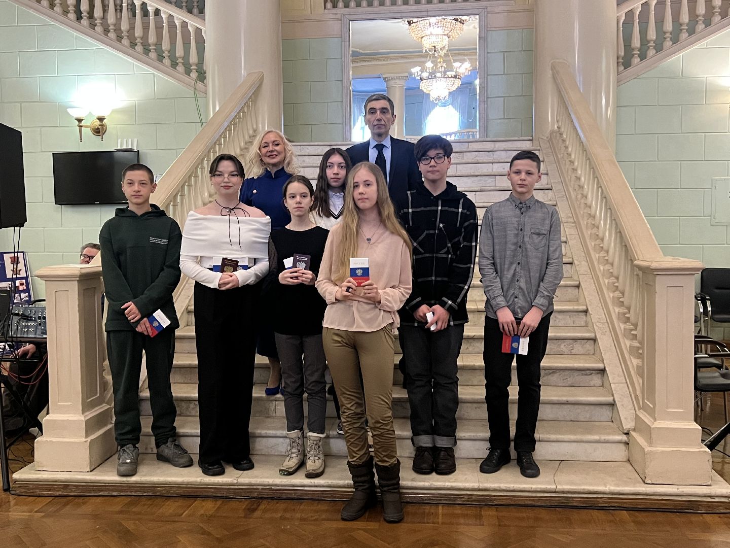 вручение паспортов, Дворец Культуры, Жуковский,юные жители Жуковского,