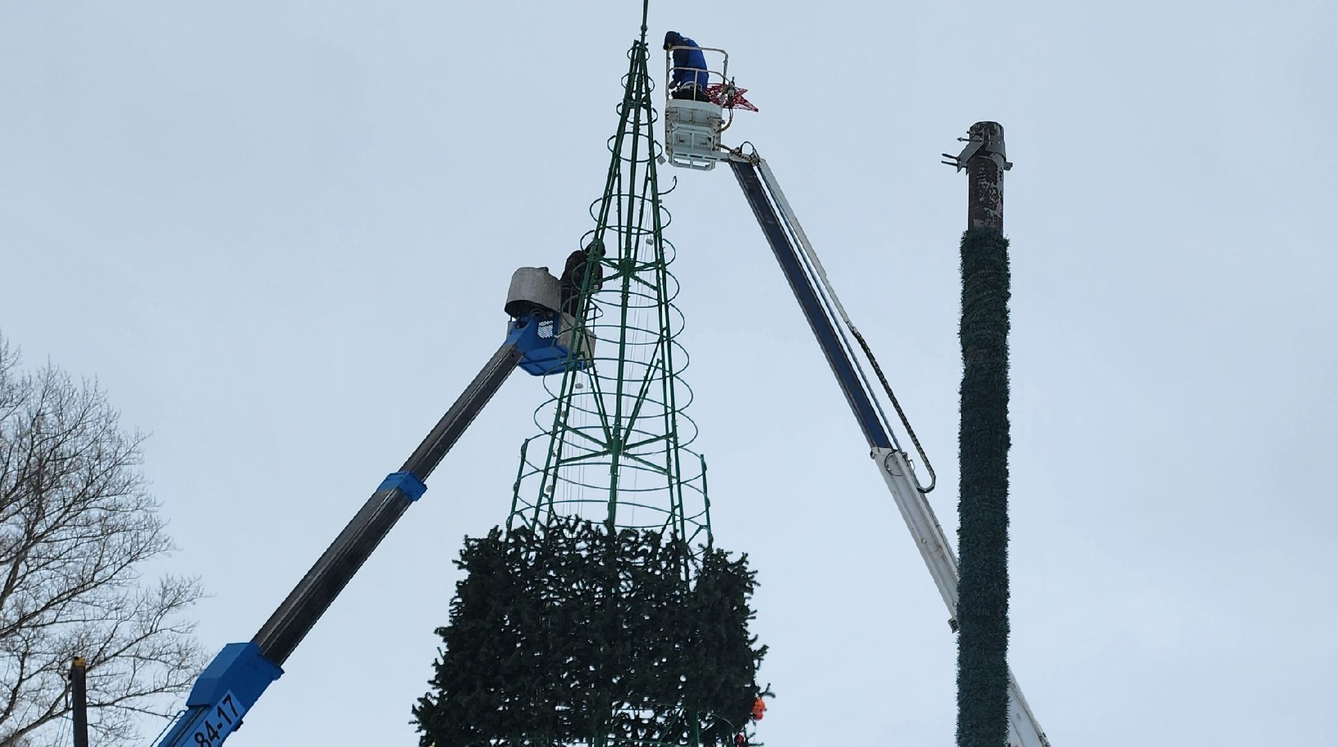 кашира, стадион энергетик, елка, символ нового года, демонтажные работы, Городской парк,