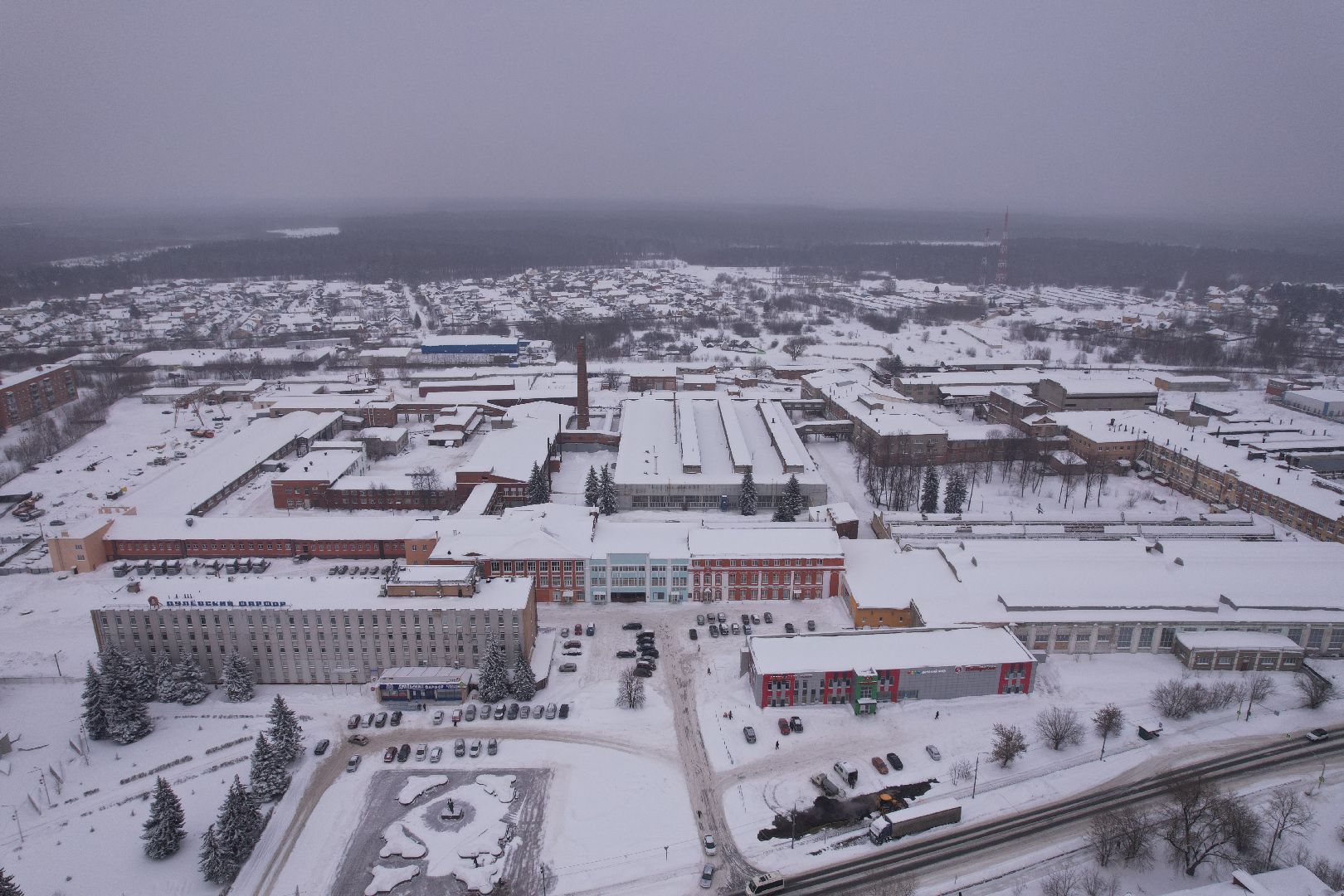видео с коптера, завод, фарфор,