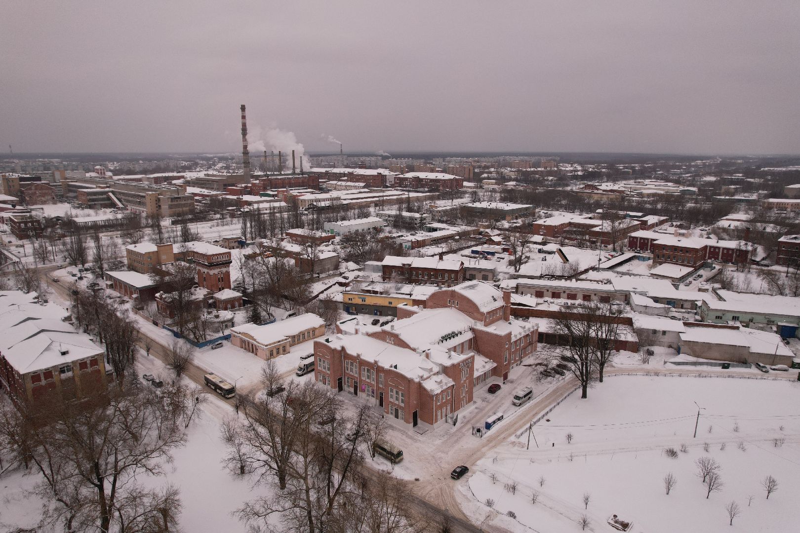 видео с коптера, зимний театр, дк,