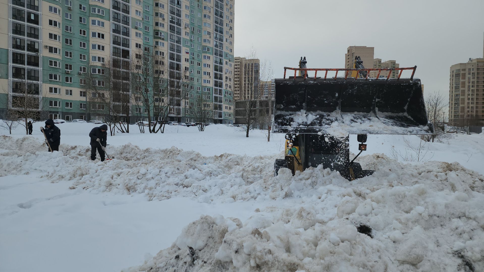 долгопрудный, уборка снега, коммунальная техника,