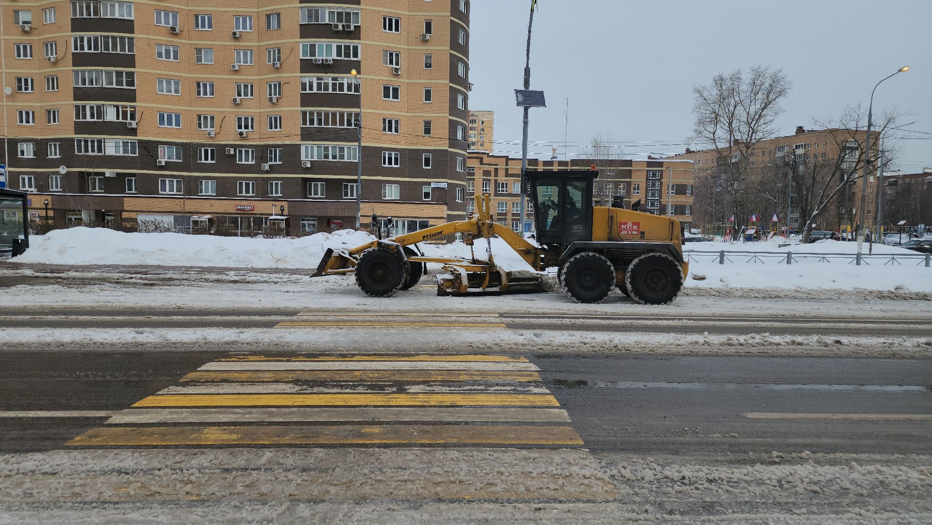 долгопрудный, уборка снега, коммунальная техника,