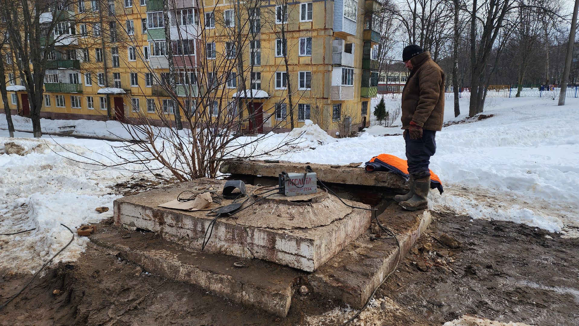 кашира, юбилейная, авария, отопление, горячая вода, муп теплосеть, восстановительные работы,