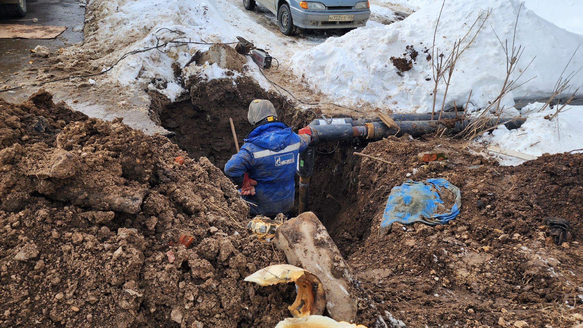 кашира, юбилейная, авария, отопление, горячая вода, муп теплосеть, восстановительные работы,
