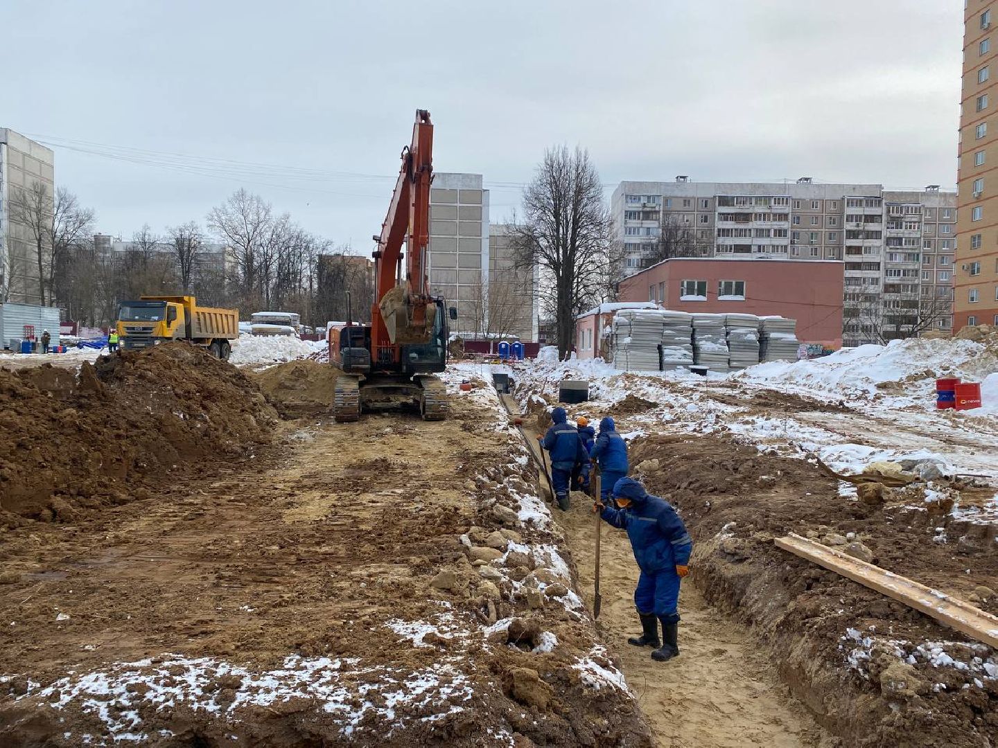 чехов, строительство, школа, прораб, стройка,