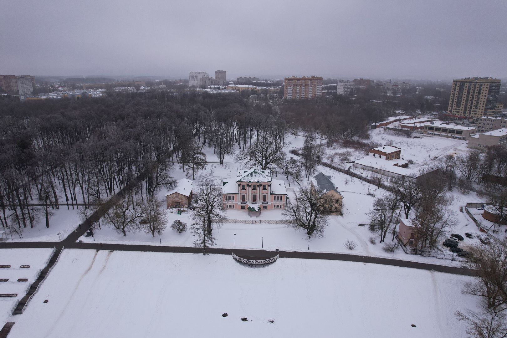 видео с коптера, воскресенск, усадьба, культура,