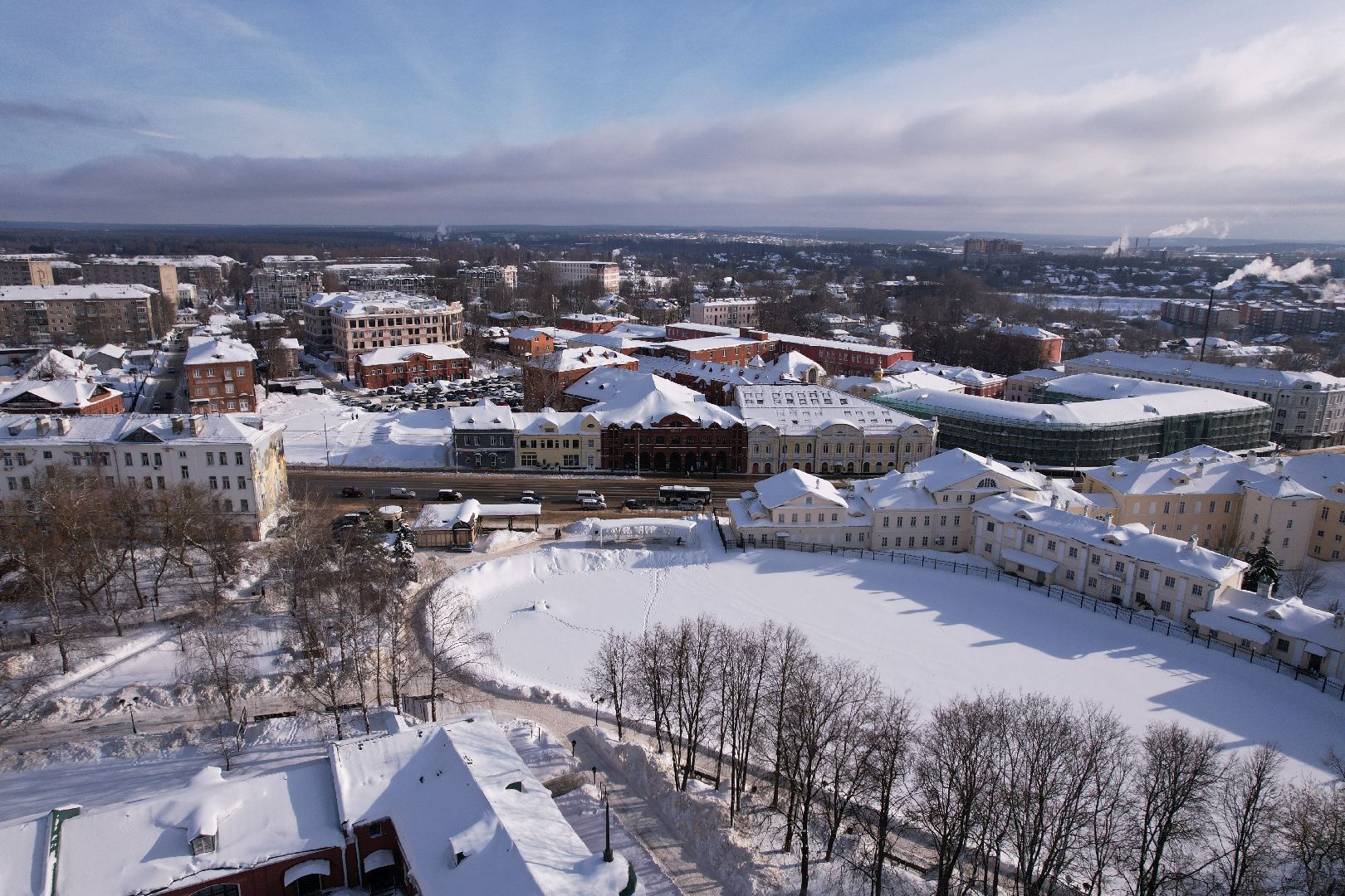 видео с коптера, сергиев посад, культура, музей,