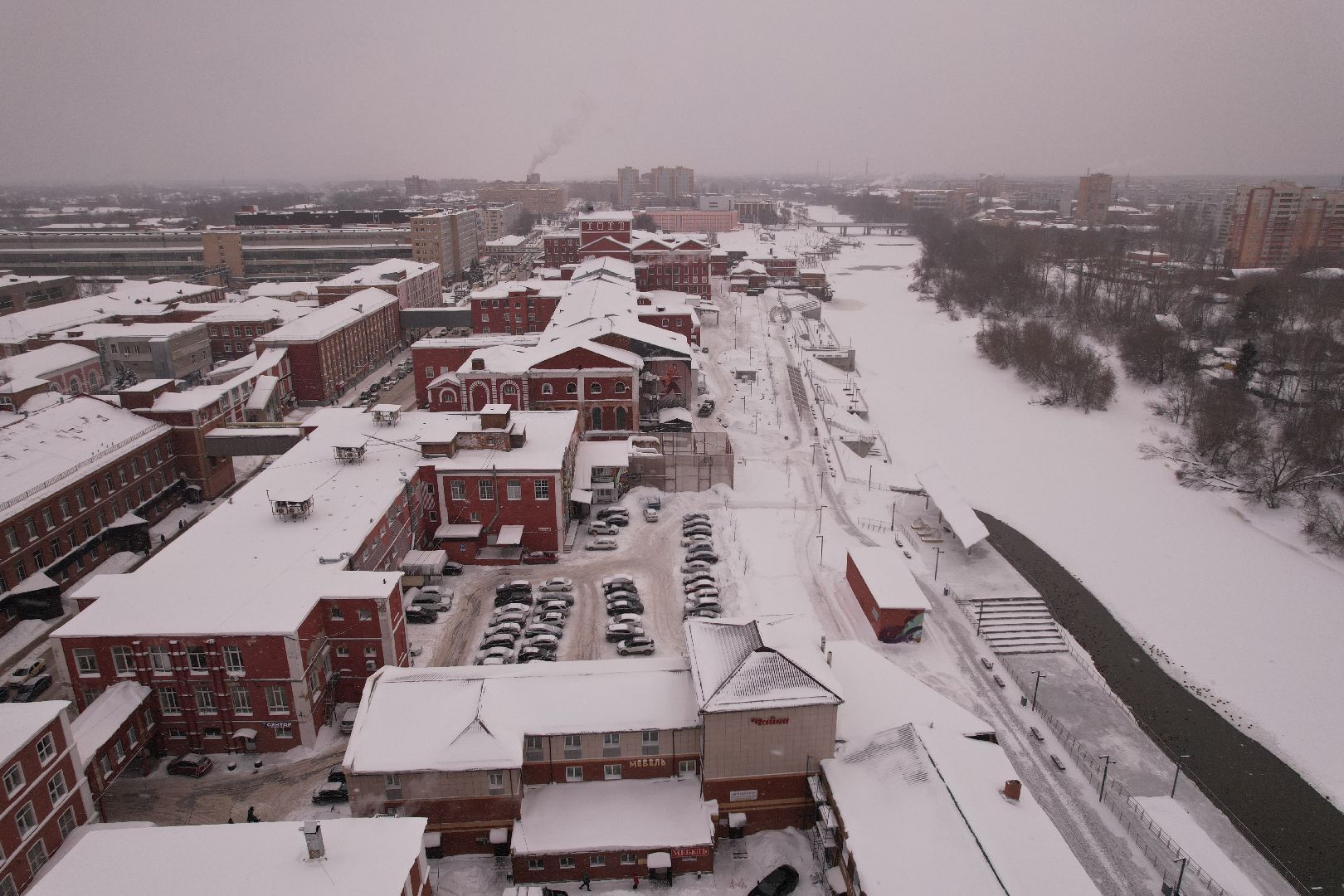 видео с коптера, орехово-зуево, благоустройство, набережная,