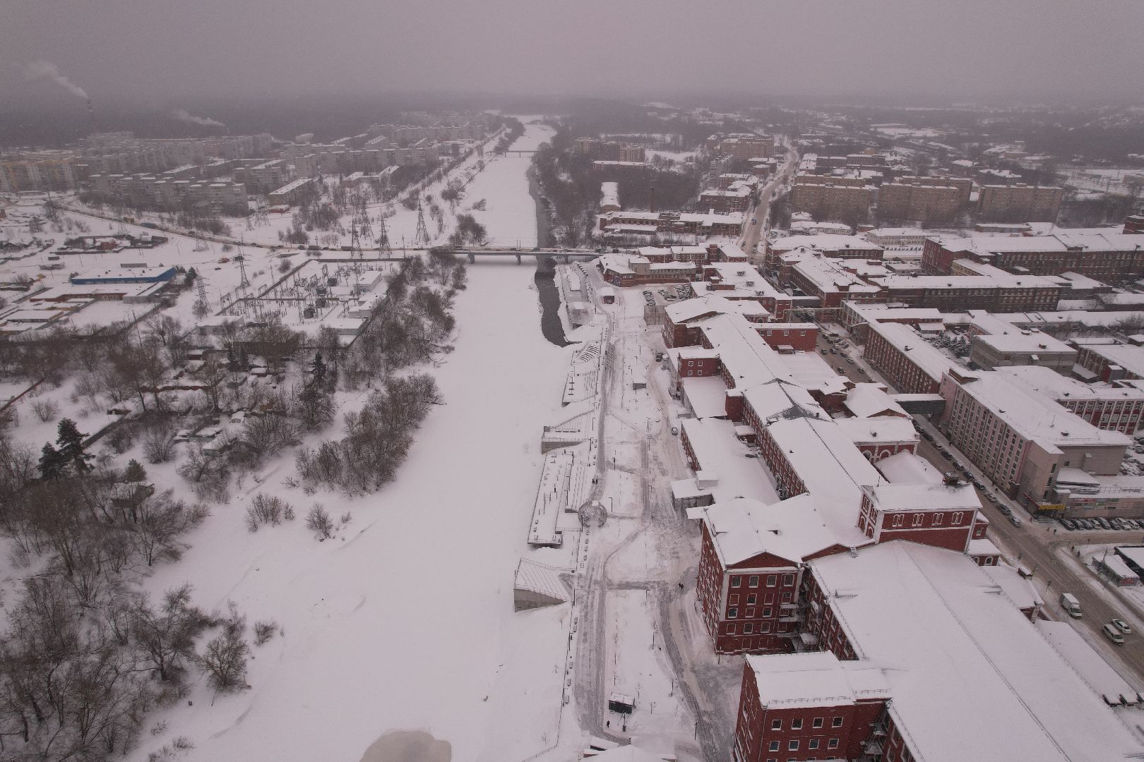 видео с коптера, орехово-зуево, благоустройство, набережная,