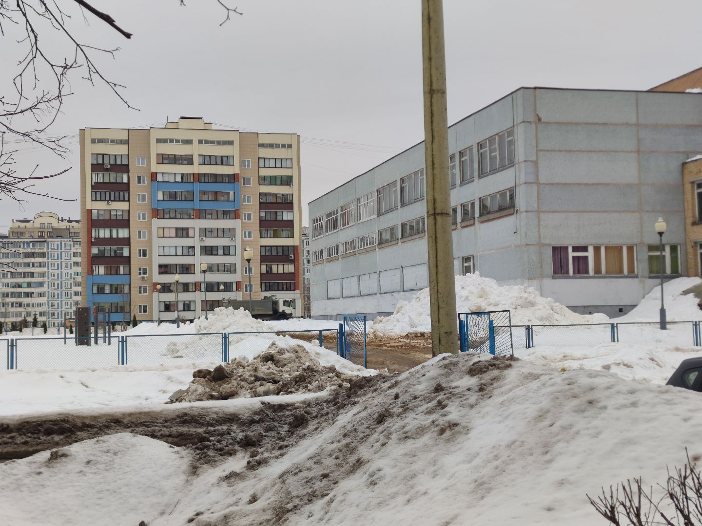 Дубна, жкх, Уборка снега, Школа, Коммунальные службы, Коммунальная техника,